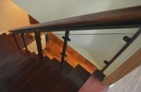 Glass Stair Railing in Stainless Frame