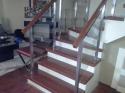 Glass Stair Railing Stainless Frame