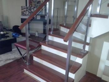 Glass Stair Railing Stainless Frame